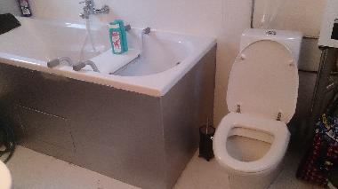 Bathroom with toilet and sink