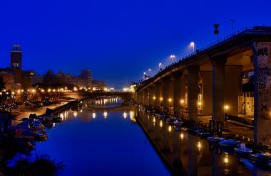 Fiume Pescara by night