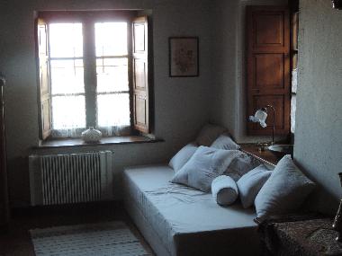 Sofa on first floor the can accommodate two more persons