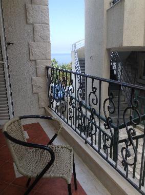 Terrace view down to Sveti Stefan