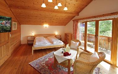 Sleeping room Chalet Villa Rosa in our hotelgarden