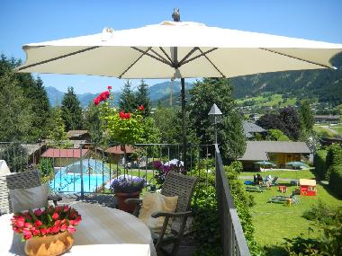 sunny terrace with a wonderful view 