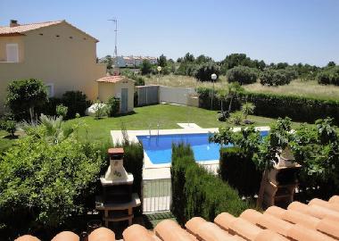 private garden and barbecue