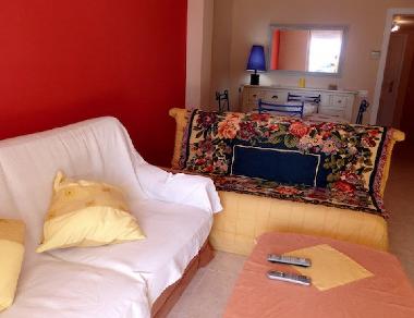 living room with double sofabed