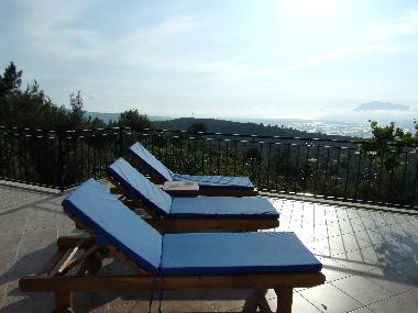 Villa sahin pool area with panoramic views