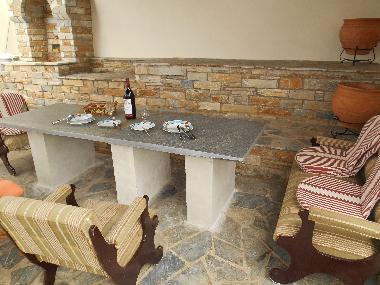 BIG BALCONY WITH DINING AND LIVING ROOM.  Apartment for 4-5 people