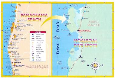 Map around Panagsama Beach
