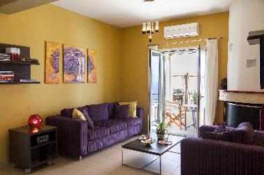 Sitting room with fireplace