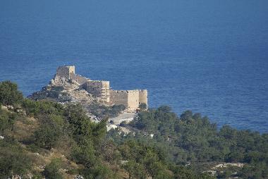 view from the terrace on the castle of the knights of Kritinia