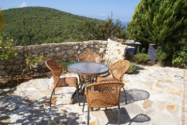 terrace with barbecue and outside shower