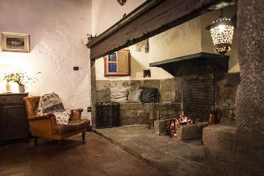 huge fireplace in the livingroom