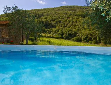 pool with a view on the vignard