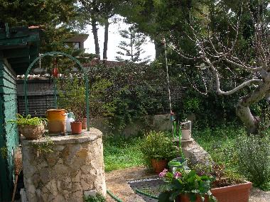 well in the garden +outside shower