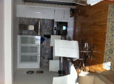 kitchen and dining area