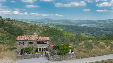 Villa Klarici, vines, olives, Lake Butoniga, Mount Ucka