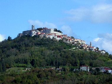 Motovun Hill Top Town from below