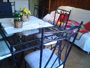 sofa and table