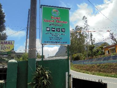 Kent guest house name board at the main road entrance