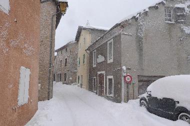 The snow in the village