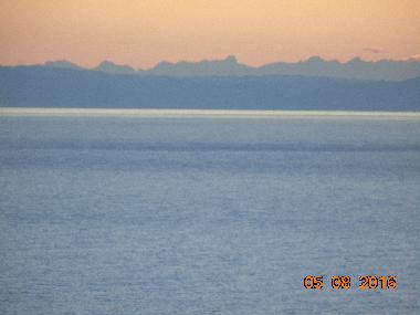 view from the large terrace to the sea. the visibility varies depending on the temperature of the se