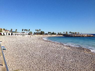the beach near home and a view from Cocteau Museum