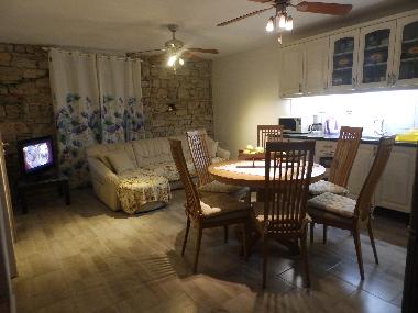 Fully equipped kitchen and living room