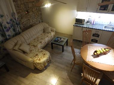 Fully equipped kitchen and living room