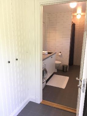 Bathroom seen from hallway