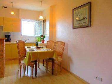 Living/dining room with seaviews