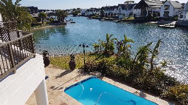 View of canal over pool