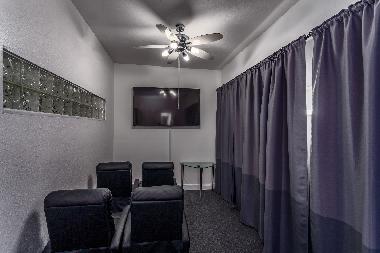 In-house movie theater with 70-inch smart TV