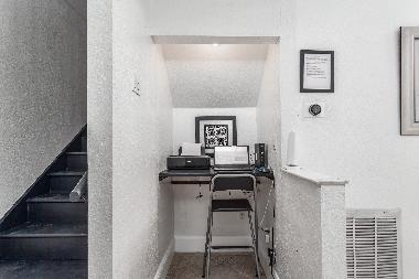 Computer workstation with laptop