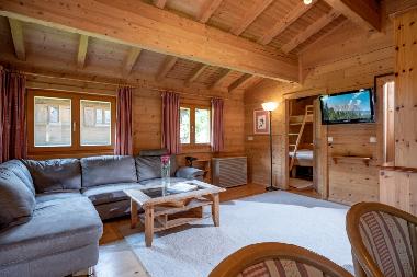 Living room chalet L�rche in our hotelgarden