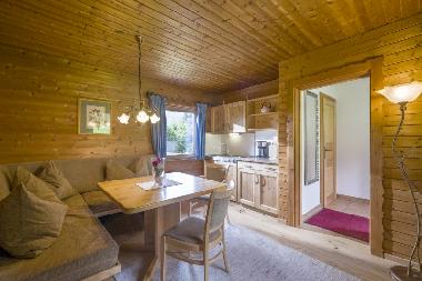 Living room Chalet Seerose in our hotelgarden
