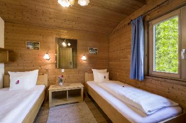 childrens bedroom Chalet Seerose in our hotelgarden