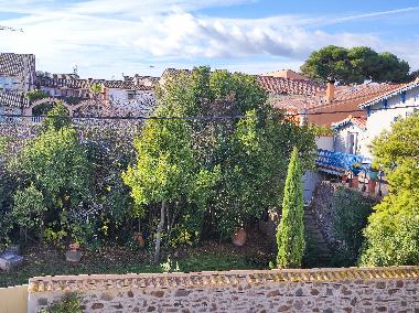 Overlooking nearby garden